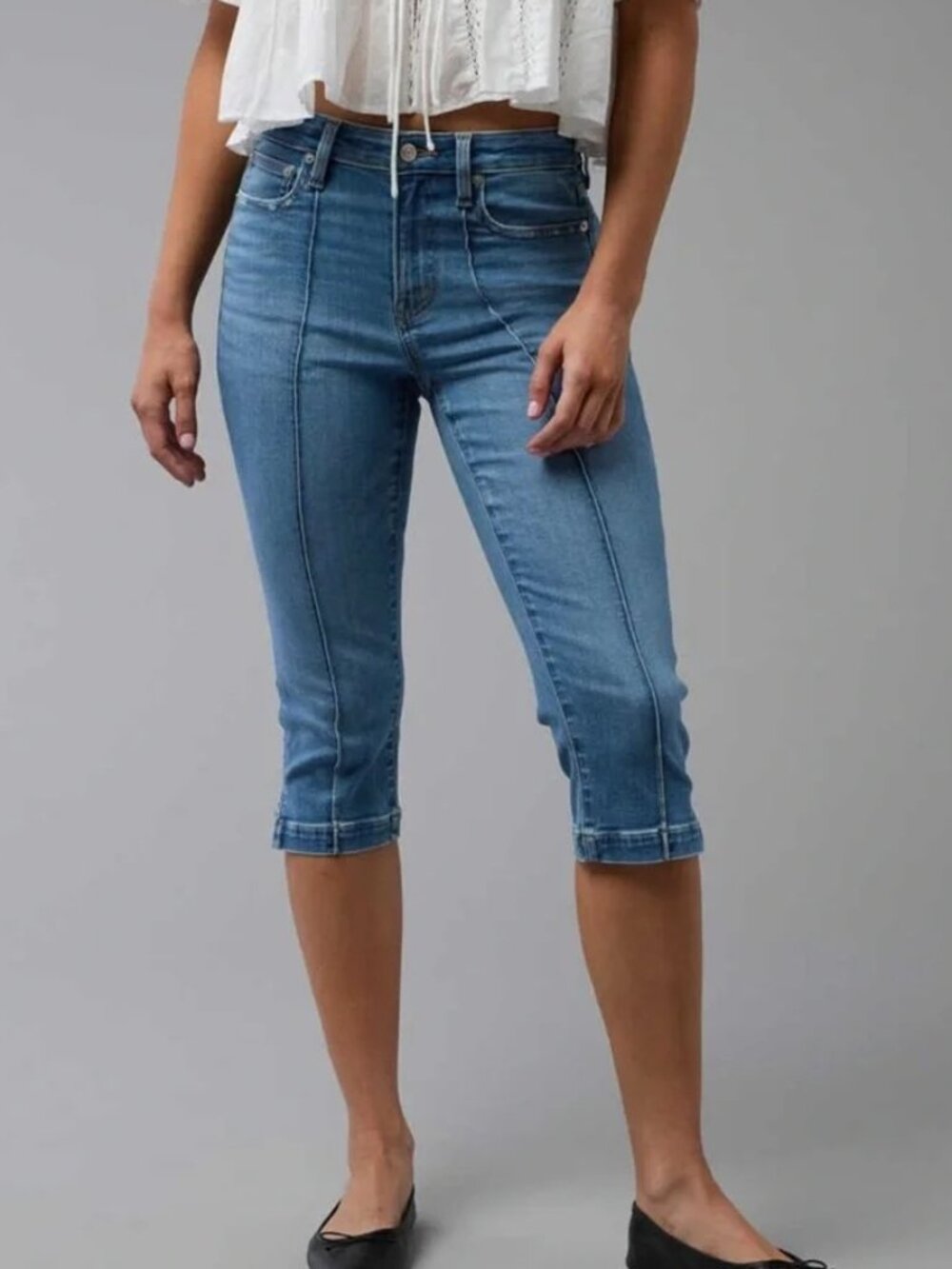 AMERICAN EAGLE AE Capri High-Waisted Next Level Stretch - Sz 000 - NWT NEW